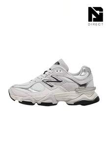 New Balance 9060 Grey Jet Black – Shoes For Man-Vintage-Spring & Summer-Inspired Running Shoes, Shock-Absorbing Comfort, Gym To Streetwear Casual Wear-Mother's Day Gifts-Father's Day Gift–U9060JRB - 白色/黑色/金屬銀色 - 查看 1
