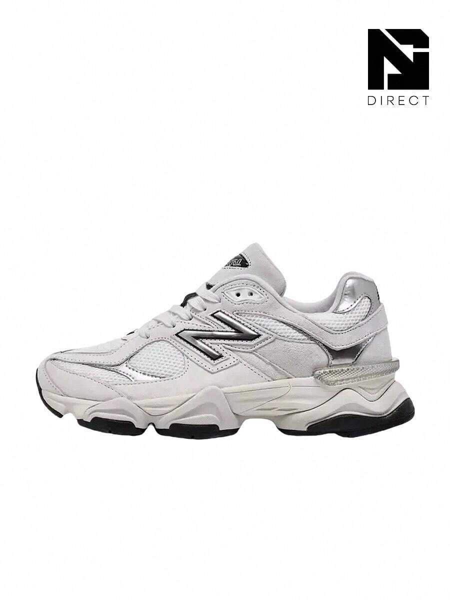 New Balance 9060 Grey Jet Black – Shoes For Man-Vintage-Spring & Summer-Inspired Running Shoes, Shock-Absorbing Comfort, Gym To Streetwear Casual Wear-Mother's Day Gifts-Father's Day Gift–U9060JRB - 白色/黑色/金屬銀色 - 查看 1