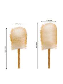 1pc Premium Lambswool Duster Brush - Soft, Flexible, Extendable Feather Duster For Efficient Cleaning In Tight Spaces - Ideal For Home And Professional Use, Gentle On Surfaces, Dusters For Cleaning - Multicolor - View 2