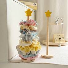 1PC Christmas Kitchen Storage Rack, Hair Scrunchie Organizer + Multi-Purpose Hanger, Towel/Tissue/Wrap/Lazy Wipe Rack, Disposable Wipe & Kitchen Paper Roll Holder