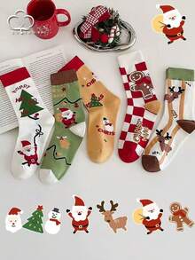 Medias navideñas, medias navideñas largas y medianas - Multicolor - Ver 3