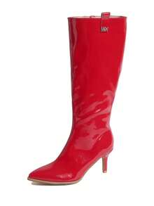 بوت أنيق للنساء ذو كعب عالي وأصبع قدم مدبب، موديل جديد لعام 2025، بتصميم بانك متعدد الاستخدامات مع سحاب جانبي، مناسب للحفلات والعطلات، مقاسات كبيرة