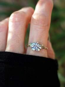 1枚银蛾戒指，星空饰品，月蛾戒指，女巫戒指，女巫饰品，银蛾配饰，神秘蛾戒指