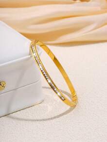 Set de 5 piezas de pulseras de acero inoxidable personalizadas y de colores variados, de diseño único, versátil y elegante, una opción de regalo ideal y resistente al desgaste - Multicolor - Ver 4