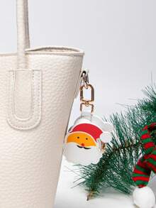 1Pc Christmas Bag Decorations, Snowflakes, PU Small Items, Earphones, Coins, NFC Card Storage Bag,Christmas Coin Purse​​ Keychain Christmas Themed Charm 2025 New Money Pouch Compatible With Airtag & Wallet Cute Keychain Mini Pouch Wallet With Zipper Gift For Girl Women For Women Wallet Mini Wallet Purse