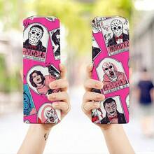 FAMILY UP 1pc 20oz Horror-Themed Halloween Straight Tumbler With Lid And Straw - Stainless Steel Insulated - For Halloween, Christmas, Valentine's Day - Suitable For Best Friends - Perfect Gift For Outdoor Activities & Travel - 1PCS 20 OZ - View 1