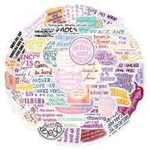 50 pièces Autocollants avec phrases inspirantes en anglais, convenant pour le scrapbooking, les journaux, les cahiers, les bouteilles d'eau, les voitures, etc. Design basé sur la foi avec des messages positifs, excellent cadeau