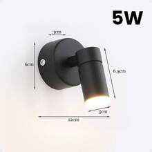 Kit Of 2 Wall Sconces For Bedroom Wireless Rechargeable Magnetic Reading Led Night Light - Black - View 3