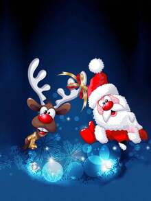 Men's Christmas Reindeer & Santa Claus Hoodie, Soft & Warm Autumn/Winter, Suitable For Holiday Parties, New Year's Eve, Christmas - Machine Washable Casual & Formal Wear, Indoor & Outdoor, Men's Winter Hooded Sweatshirt, Long Sleeve Top - Multicolor - View 5