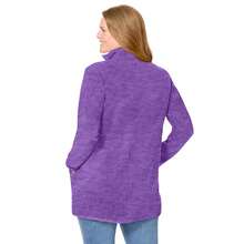 Woman Within Plus Size Zip-Front Microfleece Jacket - RADIANT PURPLE MARLED - View 2