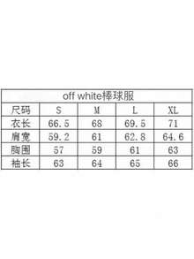 Autumn And Winter New OW Heavy Industry Embroidered Devil Pattern Baseball Jacket, The Same For Men And Women - 黑色 - 查看 8