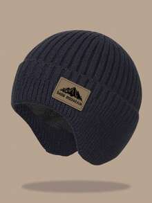 Thickened Knitted Beanie Hat With Thermal Lined , Fashion Winter Ear Warmer,Summer,Beach,Holiday - US Ink - View 7