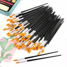 70pcs Professional Artist Paintbrush Set - Black Nylon Bristles, With Flat Heads And Pointed Heads, Suitable For Acrylic, Oil, Watercolor, Portrait And Rock Painting. Multi-Surface Art Tools, Suitable For Canvas, Body Art And Handicrafts - For Professional Artistic Use