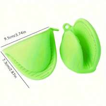 1 Pair Silicone Non-Slip Pot Holders, Suitable For Kitchen Utensils, Fits Both Hands. Available In Multiple Colors, Especially The Green Non-Slip Design, Perfect For 11 Holiday Occasions - Multicolor - View 5