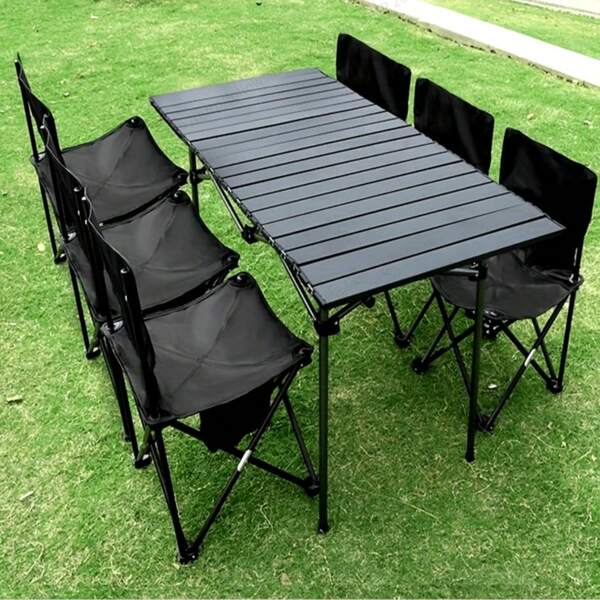 Stainless Steel Portable Folding Table For Camping & BBQs - Compact, Easy-Carry Design With Carrying Bag