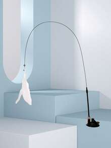 1. Cat Teaser Wand With Suction Cup, Regular Suction Cup Comes With Double-Sided Adhesive, Can Be Handheld. (The Product Is Available In Regular Suction Cup And Heavy-Duty Suction Cup, It Is Recommended To Purchase The Heavy-Duty Suction Cup For Stronger Suction.) Cat Toy, Boredom Relief Toy, Cat Toy With Suction Cup, Puppy Toy, Cat Teaser Toy, Anti-Bite And Chew-Resistant, Replaceable Suction Cup Head, Designed Specifically For Cats, Unleashes Cat's Instincts, Durable, Stable Base.