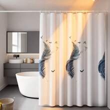 Cortina Baño Ducha, Cortina Ducha, Cortina de Ducha, Impermeable, diseño impreso Ideal para proteger baños Material plástico Duradero y duradero Variedad de estilos para evitar la acumulación de moho, patrones como plantas, burbujas, duchas, etc., impermeable y lavable a máquina Tela de PVC , tapa de ojal, cortina de ducha tejida sin forro para decoración de baño tela de poliéster impermeable y lavable a máquina. - Multicolor - Ver 3