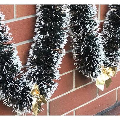 2m Guirlanda Natal Enfeite Pluma Cordão Verde Natalina Realista