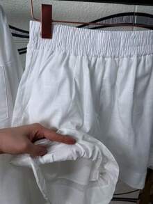 Imported Women's Linen Set / Button / Lining / / Women's - White - View 3