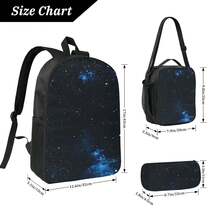 US 2025  Shop Back To School CampaignROBLOX Backpack  Backpack European And American Retro Schoolbag Cartoon Backpack Three-Piece Set  Shop - màu đen - Xem 2