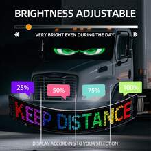 Reletech Car LED Flexible Soft Screen Advertising Display - USB Powered Car Ambient Light With APP & Bluetooth Control, Demon Eye Design For Store Window Decor