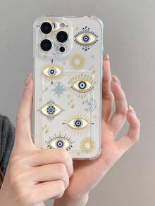1pc Creative Glitter Moon Star Sun Pattern Transparent Shockproof Phone Case Compatible With Apple XS/XS Max/XR/11/12/13/14/14 Plus/15/15 Plus/16/16 Plus/7/8 Plus/17/17 Pro And Other Models - Multicolor - View 8