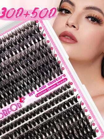 FQBFQB 320 件/640 件睫毛簇，30D 40D 50D 60D D 9-16MIX 单根睫毛，舒适睫毛延长，带假睫毛，在家 DIY，操作简便，适合初学者、睫毛、睫毛、假睫毛