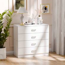 Vida Designs White Chest Of Drawers, 4 Drawer Metal Handles Runners Anti-Bowing Support Furniture - White - View 12