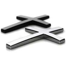 1 PCS Metal Jesus Christian Emblem Sticker Badge Decal Auto Car Trunk Tailgate Side Fenders Decoration Black - màu đen - Xem 4