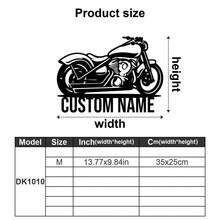 1 pièce Panneau métallique personnalisé pour moto, décoration murale de garage personnalisée, panneau de garage, panneau métallique pour couple de moto, œuvre d'art métallique pour moto - Cadeau pour les motards, Cadeau, Décoration pour couple de moto, Cadeau de mariage pour moto, Cadeau de Noël, Cadeau pour le père, le mari et le petit ami - Multicolore - Voir 13