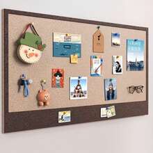 Panneau décoratif rectangulaire grand format 75 x 50,7 cm, panneau d'affichage polyvalent, panneau de liège pour la maison et le bureau, panneau d'affichage sans cadre, convient pour la maison, les études, le bureau, la décoration de Noël et du Nouvel An, l'affichage de photos, les mémos, les fournitures de rentrée scolaire, la décoration de fête de vacances, la décoration de Noël et du Nouvel An, cadeau de Nouvel An, cadeau créatif pour les amis, les camarades de classe, les aînés, les enseignants, panneau de liège, panneau d'affichage, panneau de visualisation - Multicolore/A - Voir 2