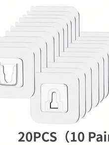 20/10 Ganchos de pared adhesivos fuertes - Transparentes, ganchos de ventosa fáciles de instalar, adecuados para almacenamiento en cocina y baño, materiales de plástico sin procesar