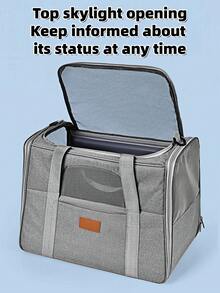 1 pieza Mochila para gato - Bolsa portátil y plegable para salir con mascotas - Bolsa para gato con asa y hombro transpirable - Gran capacidad - Bolsa para vehículo para uso en exteriores - Suministros para mascotas livianos y transpirables para uso en exteriores - Bolsa plegable de gran capacidad para gato para decoración del hogar, decoración del automóvil, decoración del escritorio de la oficina