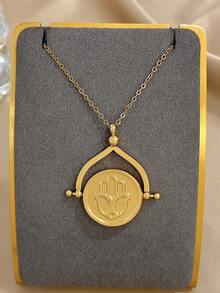 1 Pc Cute Vintage Pendant Necklace For Women Stainless Steel Chain Necklace Daily Party Jewelry Christmas Gifts