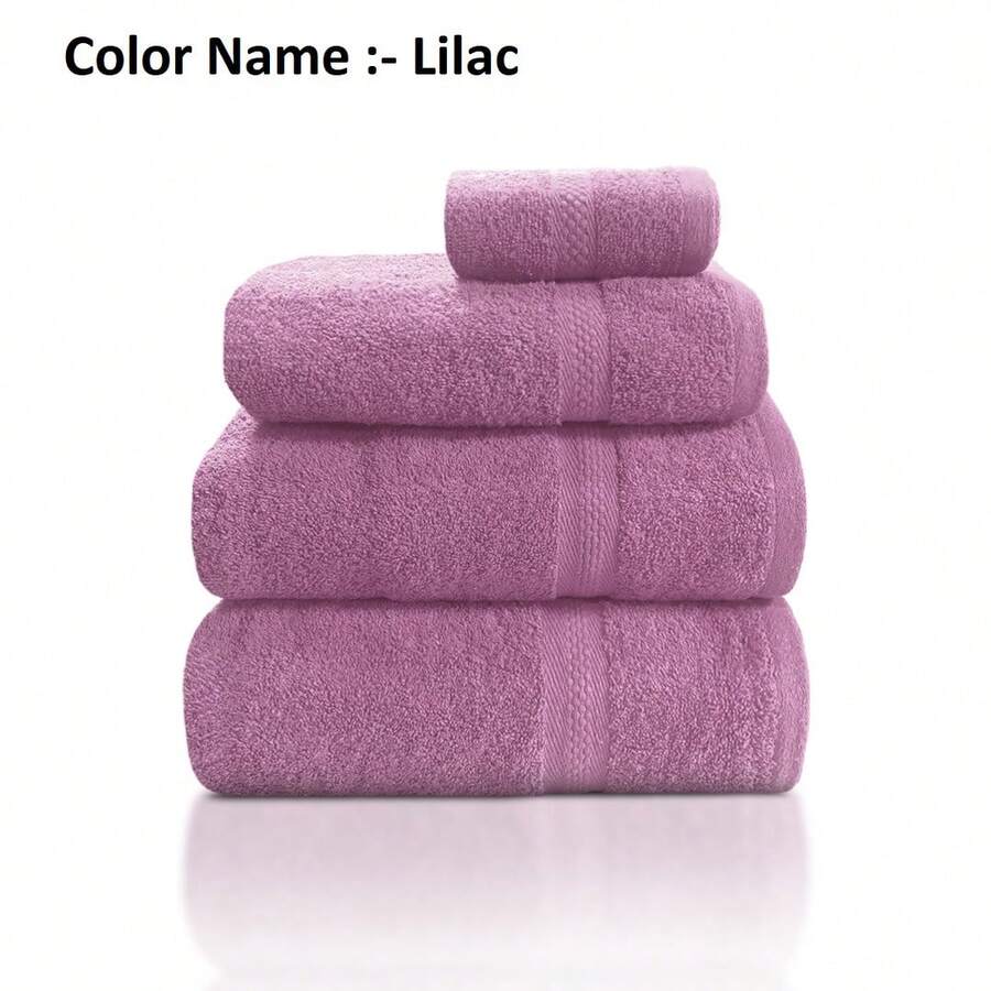 Toalla 100% Algodón Suave y Absorbente – Varios Colores y Tamaños | Toalla Tocador, Lavabo, Ducha y Sábana - Lila Púrpura - Ver 1