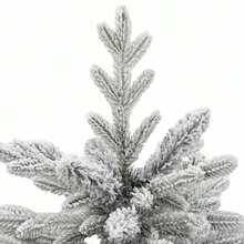 Artificial Hinged Christmas Tree White 150 Cm PE And PVC - White - View 11
