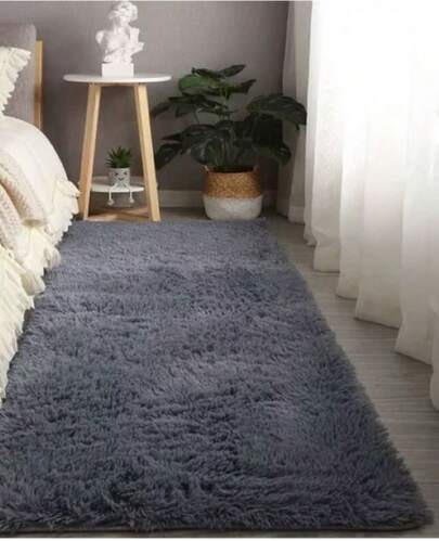 Tapete Passadeira Felpuda 1,30 X 0,50 m Macia Para Quarto Corredor Beira de Cama