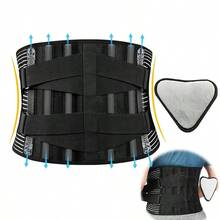 Cinturn de soporte lumbar para hombres y mujeres, soporte lumbar para dolor de espalda y alivio de lesiones, soporte de espalda ajustable para construccin mvil, almacn, levantamiento de objetos pesados u200Bu200By otras actividades industriales,  y proteccin X - Large - Extra grande - Ver 2