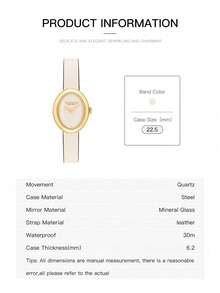 Coach Đồng hồ nữ thạch anh mặt oval dây da SAMMY - Hồng - Xem 5