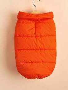 Autumn/Winter Pet Warm Jacket, Cat/Dog Windproof Insulated Cotton Coat - Orange - View 4