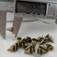 100 PCS Alloy Cone Studs And Spikes For Leathercraft: DIY Punk Fashion Accessories - Screwback Design For Clothing, Bags, Shoes - Silver/Golden/Black