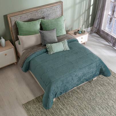 cobertor grueso invernal reverso borrega premium matrimonial vianney liso y estampado