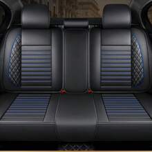 5-Seat Car Seat Covers, Breathable PU Leather With Lumbar Support, 360° Full Wrap Around, Universal For All Seasons