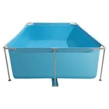 Frame Pool, Above-Ground Pool, 3000x2000x762 Mm, Steel Frame Swimming Pool, Rectangular Steel Frame Pool, Frame Pool For Garden, Garden Pool With 3960 L Water Capacity, For 4-5 People, Blue - 藍色 - 查看 8