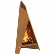 Feuerplatz Braun 58 x 40 x 100 cm Wetterfeststahl-XY995081