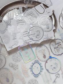 30 piezas de pegatinas vintage con estética, pegatinas artesanales creativas para manualidades, decoración DIY para diarios, regalos, álbumes de recortes personalizados, útiles escolares