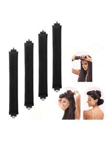 1/3/5 Stück Set Haarkräusler, Satin Hitzefrei Haar Kräuselset - Haarwickler, Stirnband Lockenstab und Elektrischer Lockenstab, Tragbar über Nacht, hochelastische Gummifüllung, weicher, geeignet für Party und Anlass Frisuren - Verschiedenfarbig - Übersicht 11