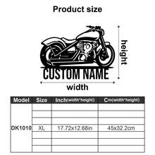 1 pièce Panneau métallique personnalisé pour moto, décoration murale de garage personnalisée, panneau de garage, panneau métallique pour couple de moto, œuvre d'art métallique pour moto - Cadeau pour les motards, Cadeau, Décoration pour couple de moto, Cadeau de mariage pour moto, Cadeau de Noël, Cadeau pour le père, le mari et le petit ami - Multicolore - Voir 55