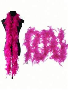 Bufanda de piel sintética colorida de 2 metros, adecuada para mujeres, se puede usar para baile, boda, fiesta, Halloween, decoración de escenario, accesorios de ropa, decoración de bufanda, regalo ideal para fiesta de cumpleaños, Halloween, día de carreras, fiesta del té, Nochevieja, concierto y decoración del hogar, boda de baile, actuación en el escenario, disfraz y accesorios de carnaval, artículos de fiesta - Multicolor - Ver 11