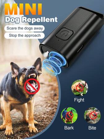 迷你超声波驱狗器、带 LED 灯的手持式防吠装置、用于狗的狗吠阻止装置、可充电迷你狗吠控制装置、强力超声波狗训练装置、便携式，适用于狗的室内外使用、超声波防吠装置、宠物训练工具、防止狗咬伤、狗训练产品、狗配件